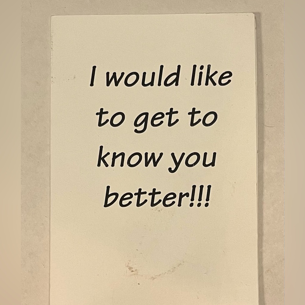 Gag Greeting Card ADULT with “naughty gift” inside.